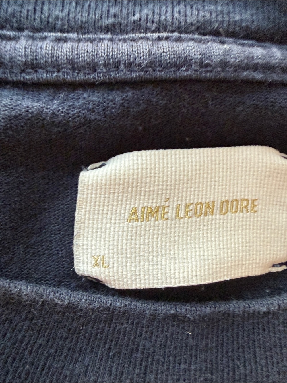 Aime Leon Dore Navy Short Sleeve Crew T‑Shirt XL (fits closer to L) - Picture 4 of 4
